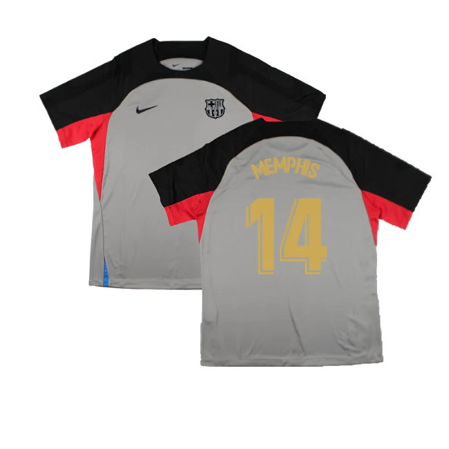 2022-2023 Barcelona CL Training Shirt (Grey) (MEMPHIS 14)-SoccerKits Hub | Buy Soccer Jerseys Online